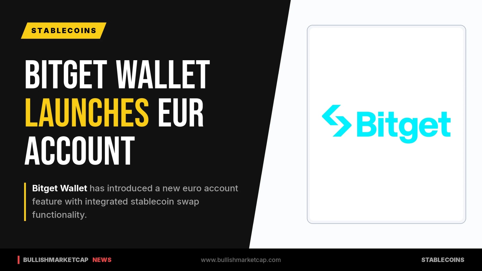 Bitget Wallet Launches EUR Account With Stablecoin Swap