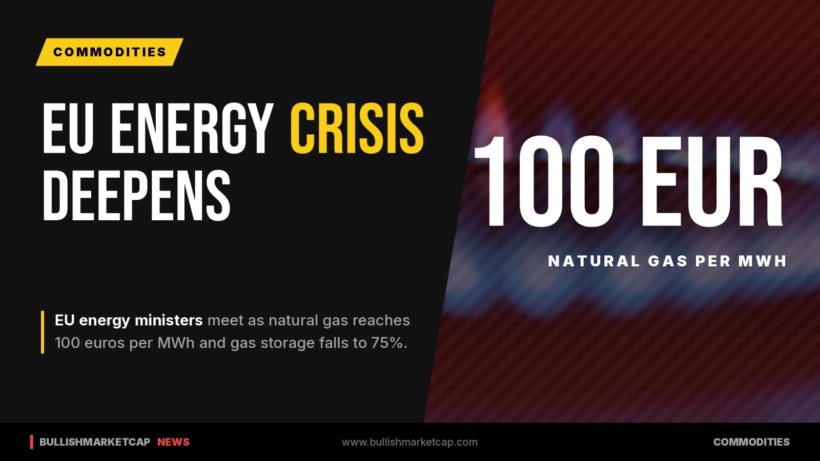 EU Ministers Meet as Natural Gas Reaches 100 Euros per MWh