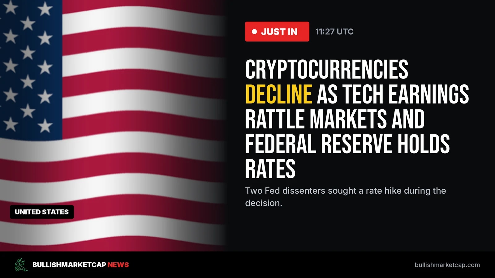 Crypto Declines As Tech Earnings And Fed Rate Stance Weigh