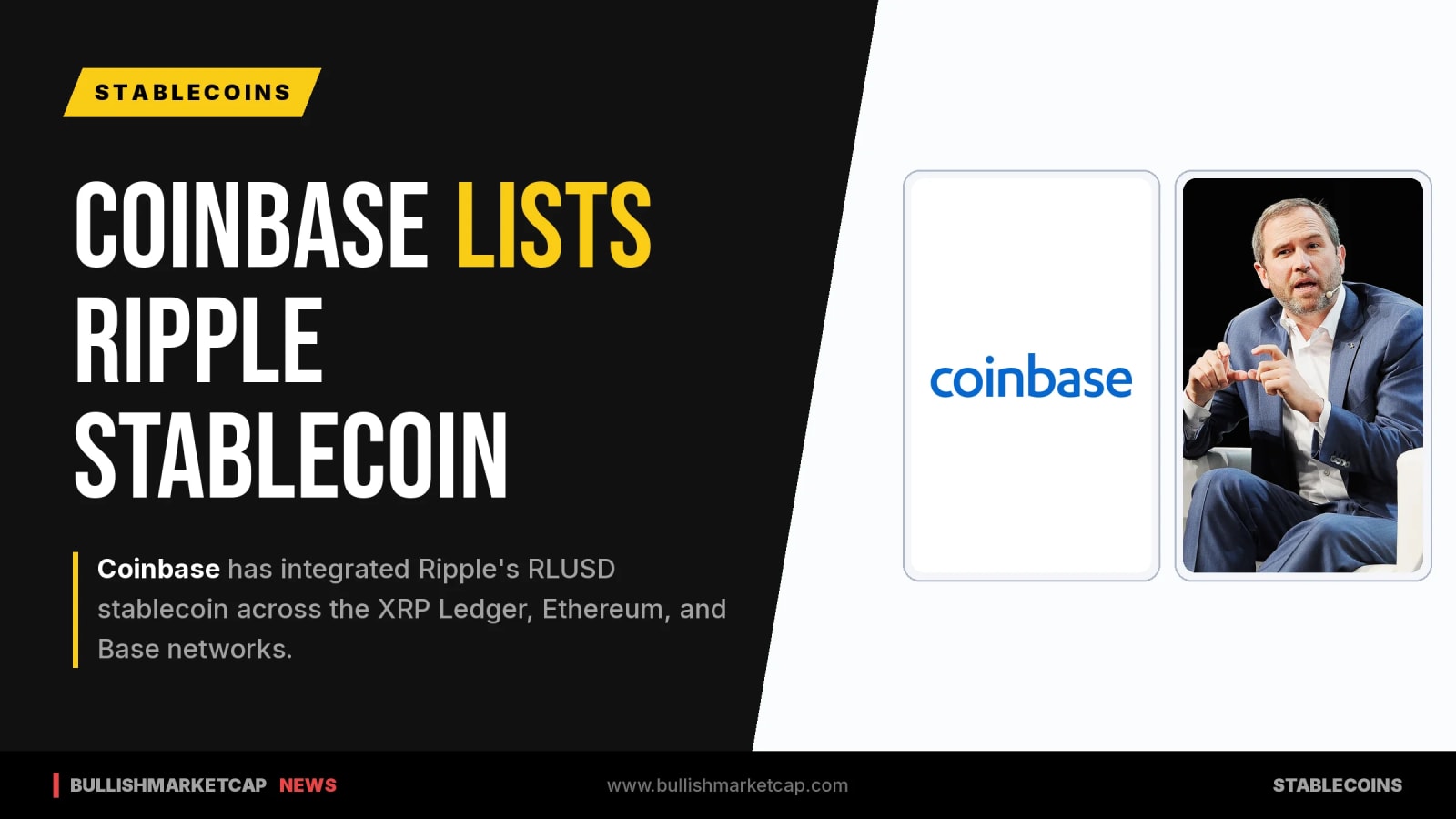 Coinbase Adds Ripple Stablecoin RLUSD Across Three Networks