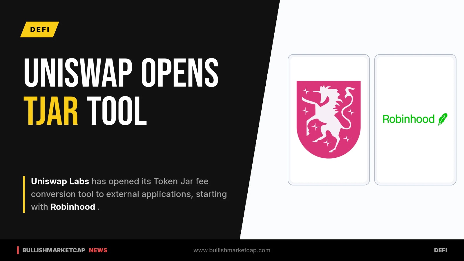 Uniswap Labs Opens Token Jar Tool to Apps Starting With Robinhood