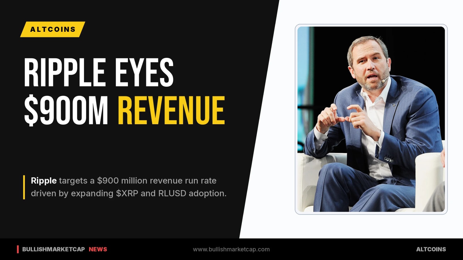 Ripple Targets $900M Revenue Run Rate Amid XRP and RLUSD Expansion