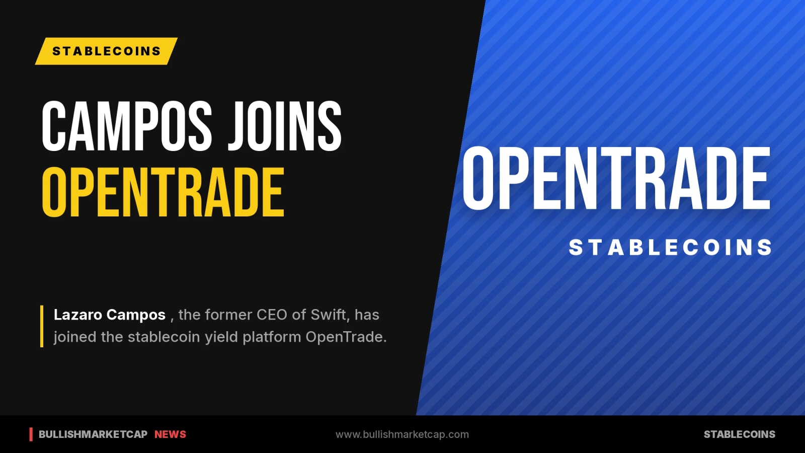Former Swift CEO Lazaro Campos Joins OpenTrade