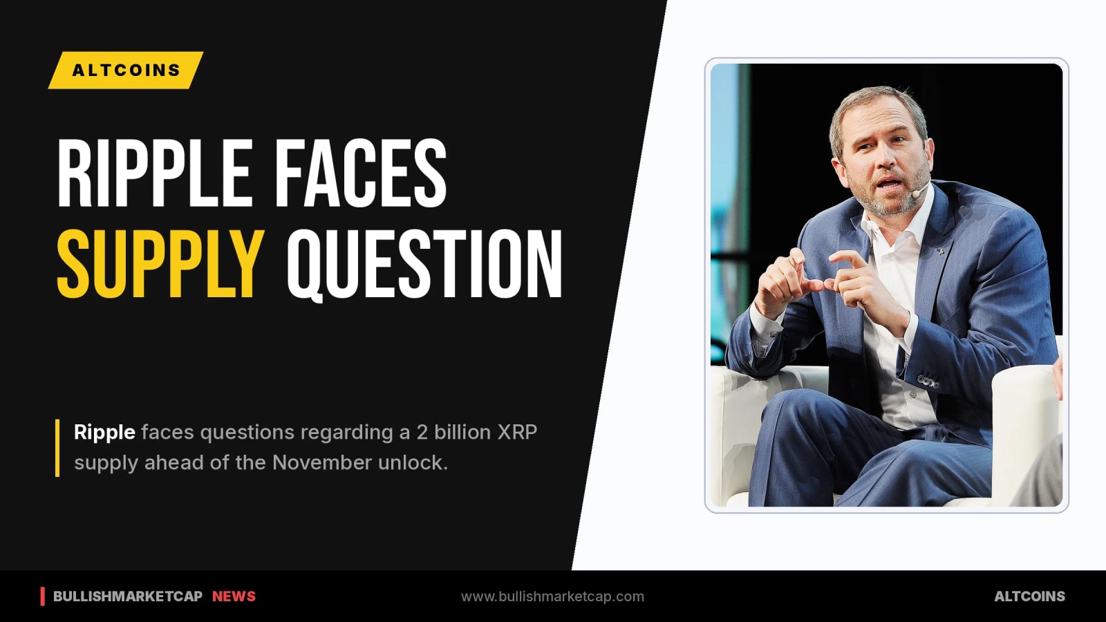 Ripple Faces 2 Billion XRP Supply Question Ahead Of November