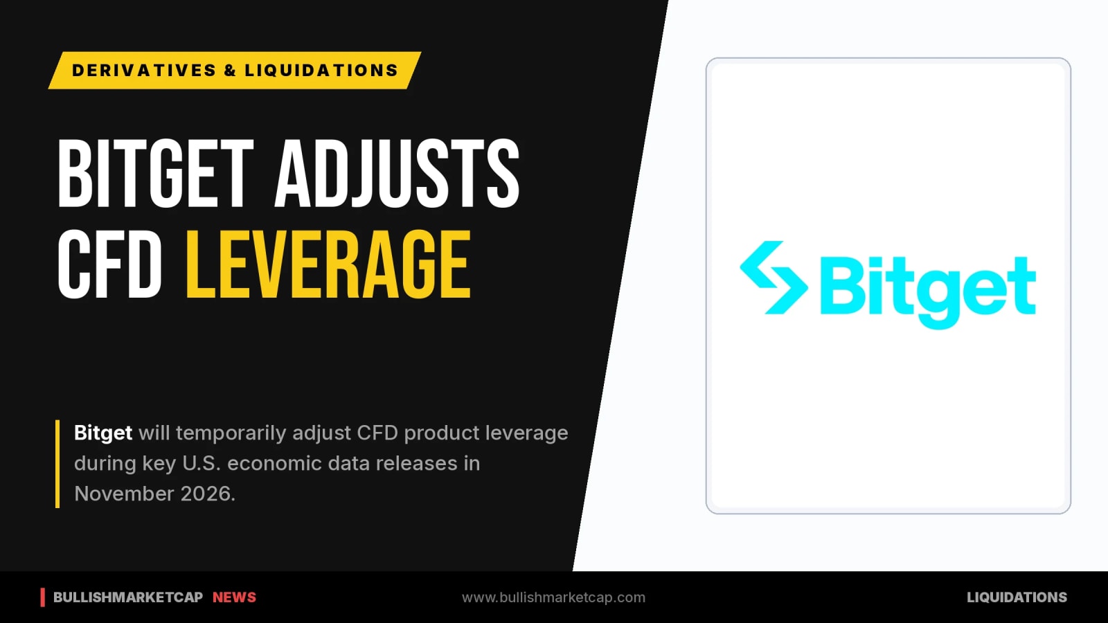 Bitget Adjusts CFD Leverage For Early November Data