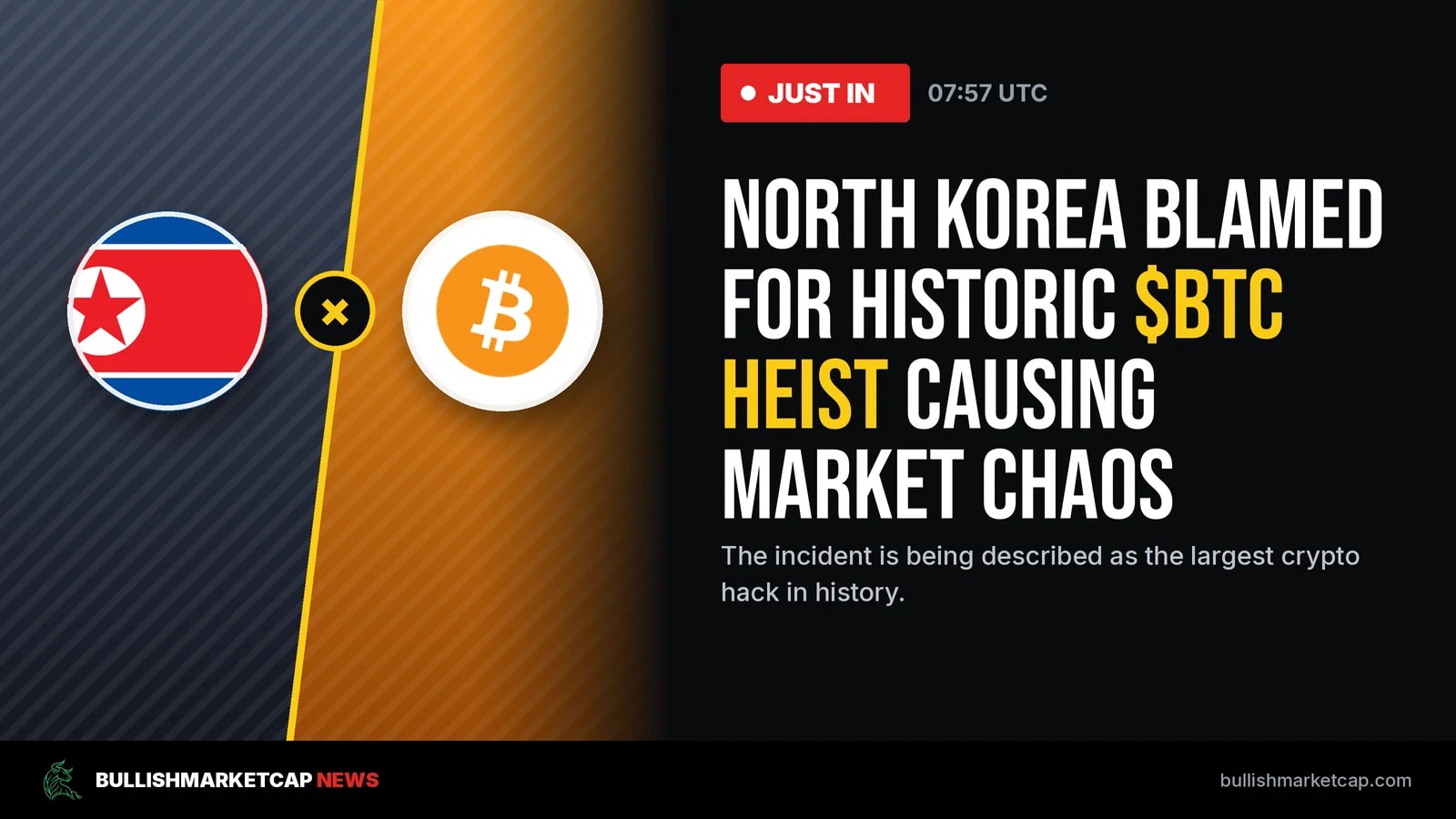 North Korea Blamed for 'Biggest' Bitcoin Hack in History