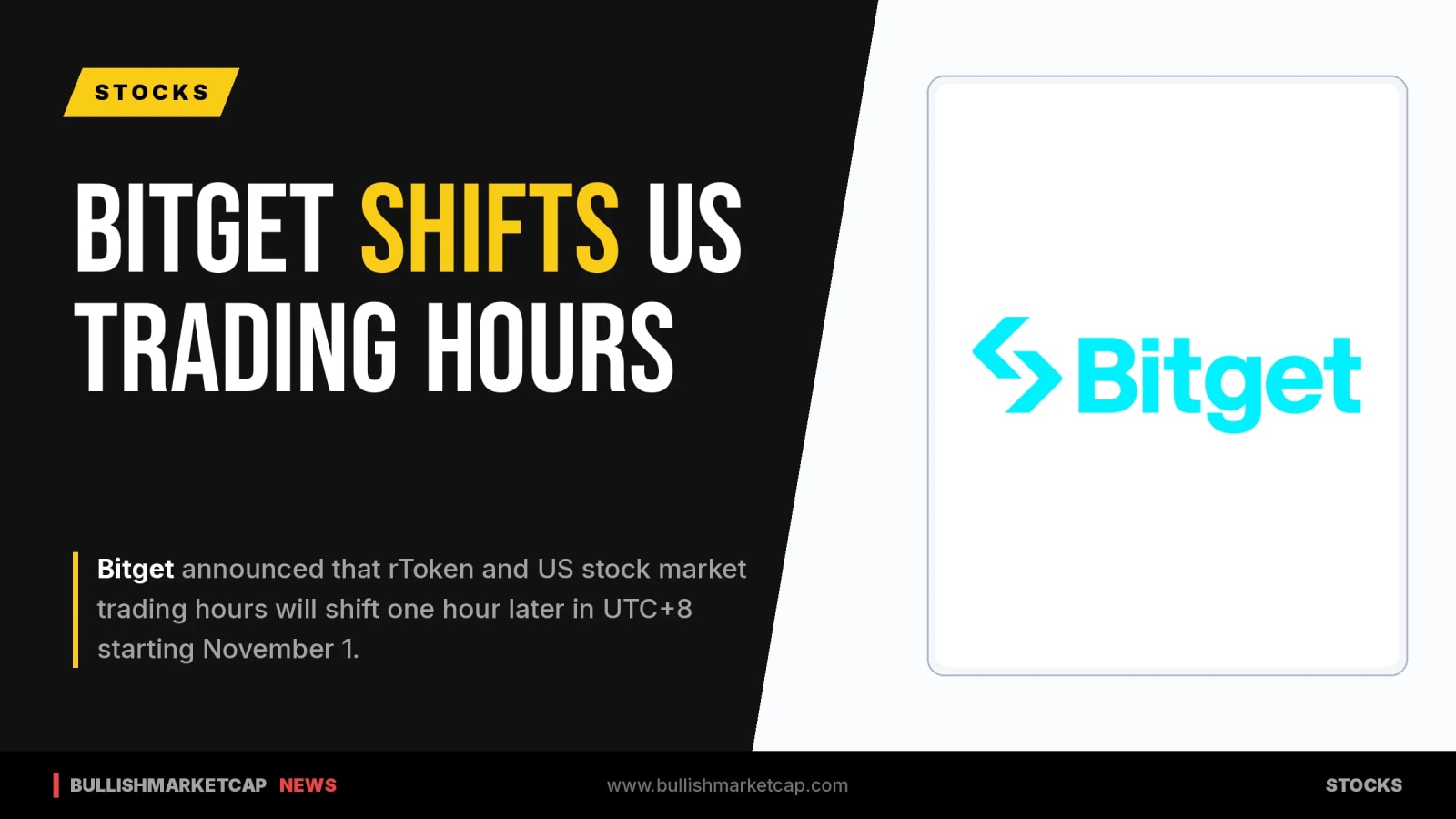 Bitget Shifts US Stock Trading Hours to Standard Time