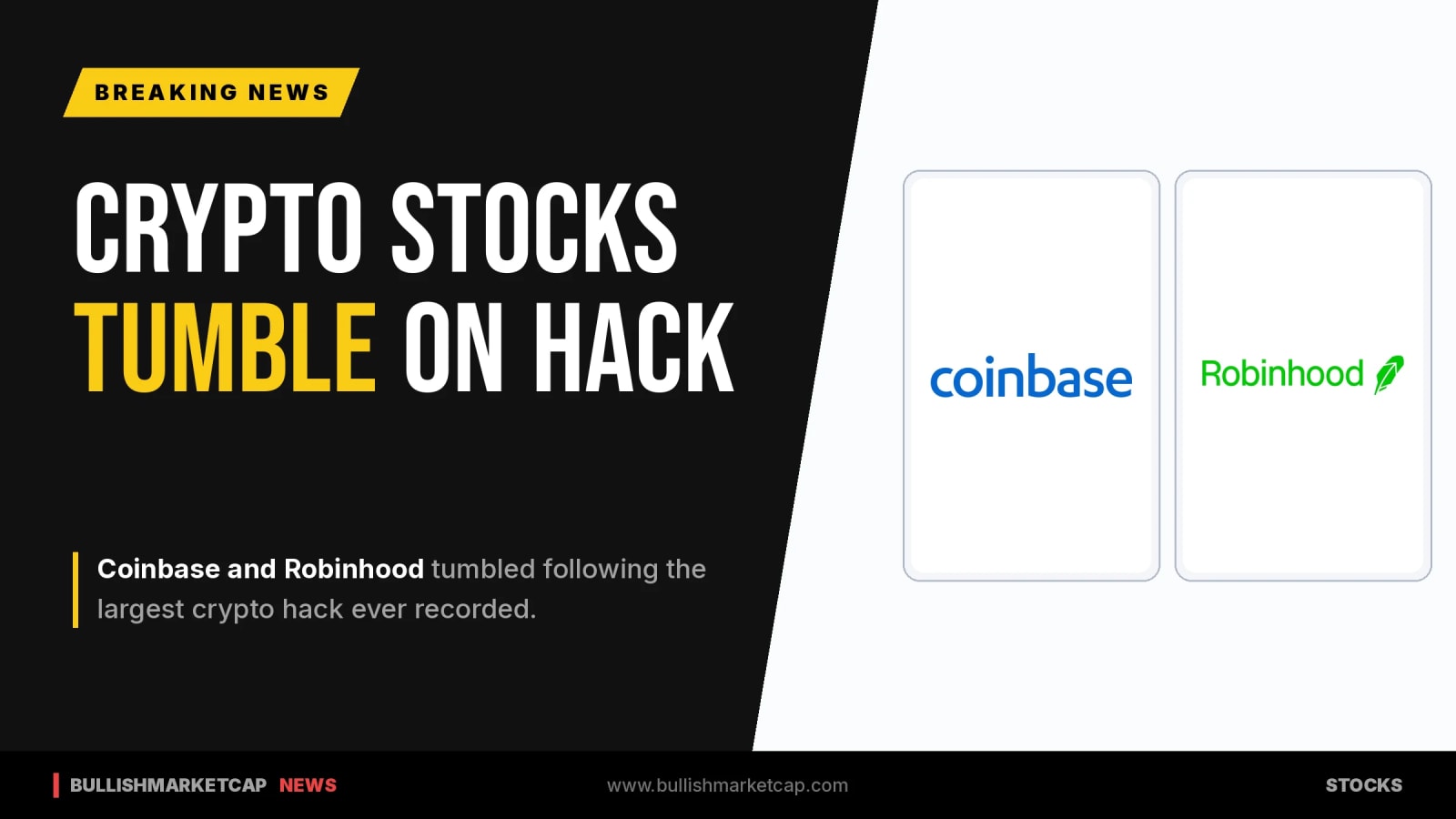 Coinbase And Robinhood Tumble After Crypto Hack