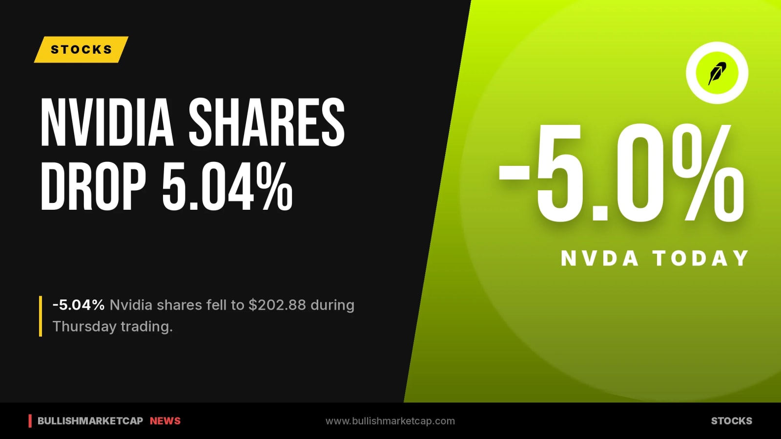 Nvidia Shares Drop 5.04% to $202.88