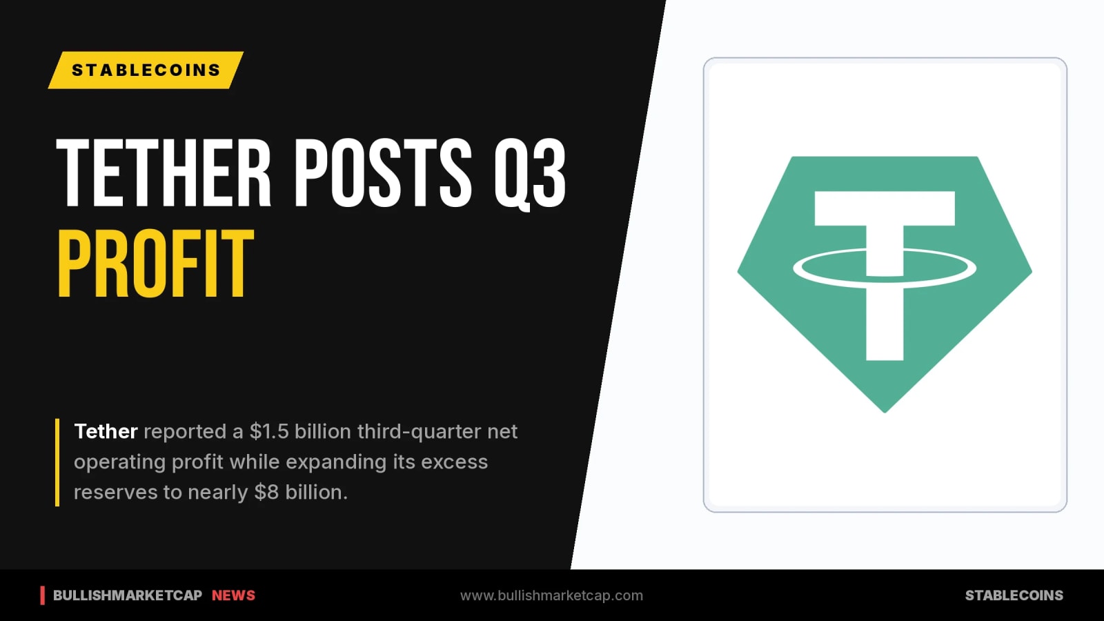 Tether Reports $1.5B Q3 Profit And $8B Excess Reserve Buffer