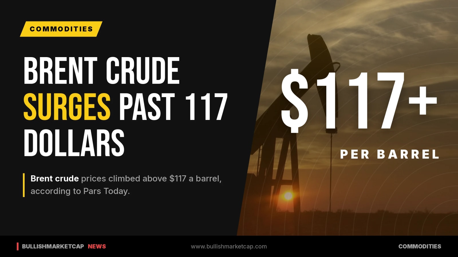 Brent Crude Oil Prices Surge Above $117 a Barrel