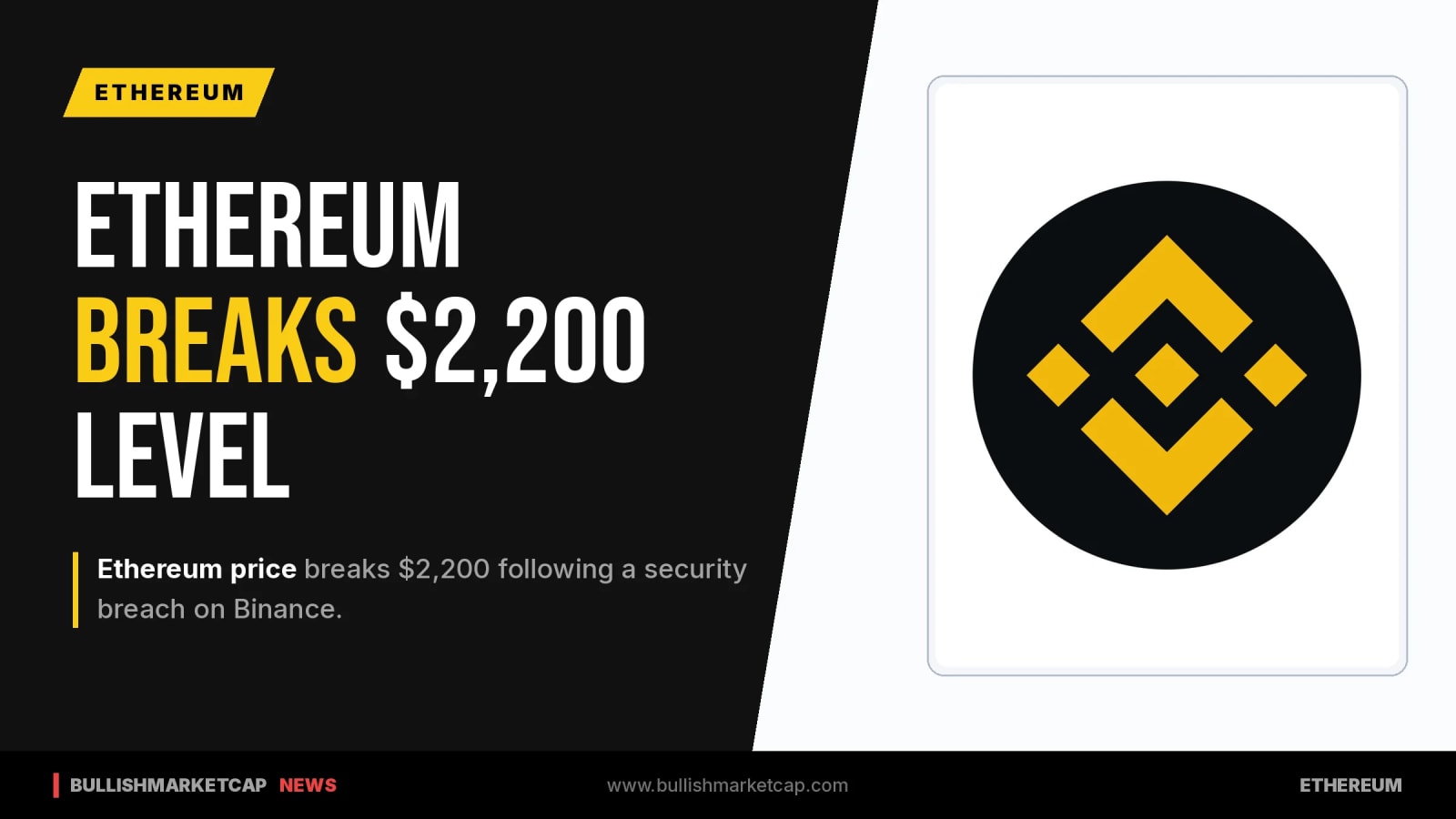 Ethereum Breaks $2,200 Amid Binance Security Breach