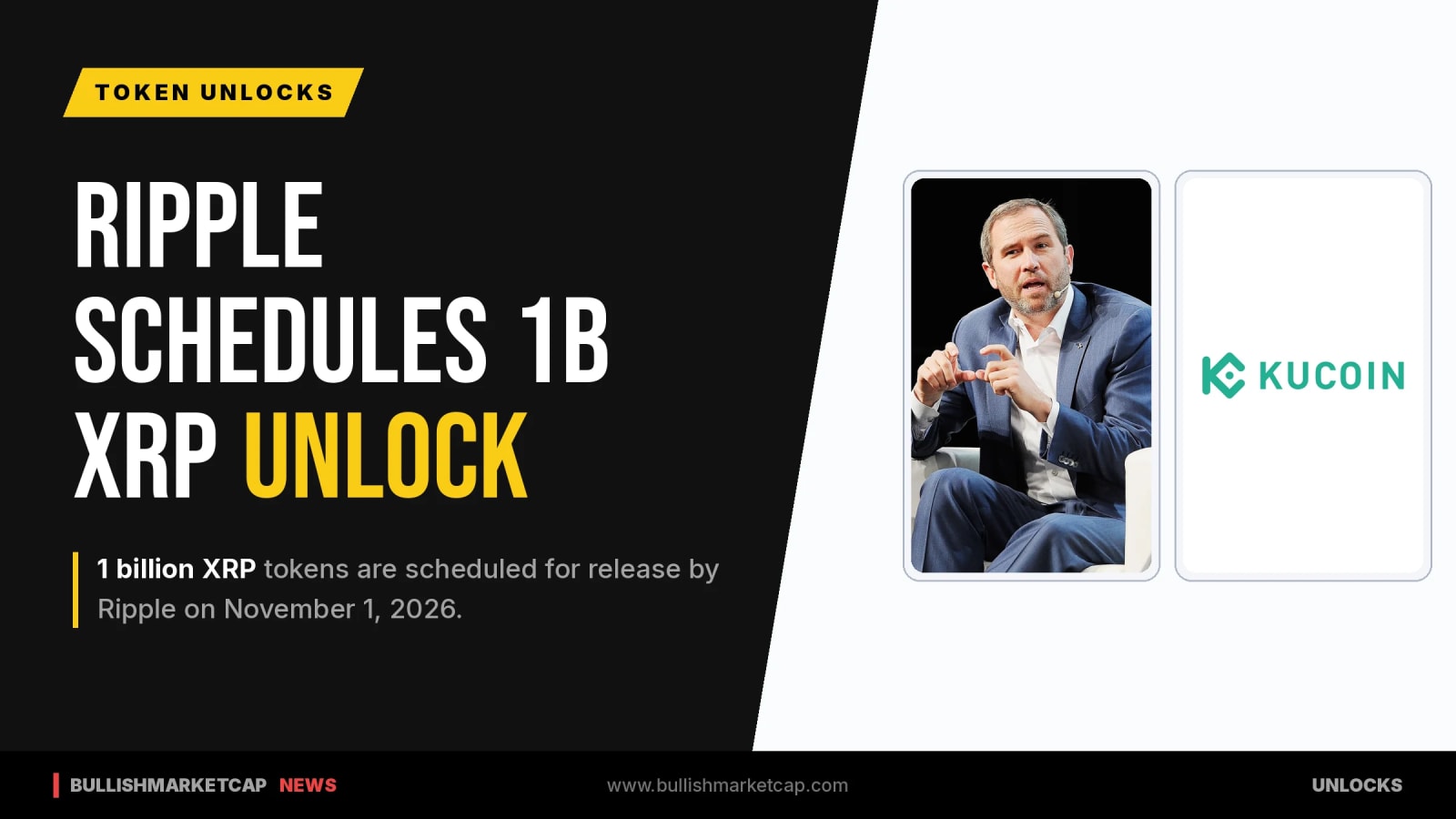 Ripple Schedules 1 Billion XRP Unlock for November 2026