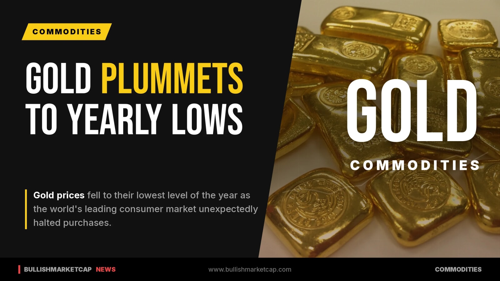 Gold Prices Hit Yearly Lows as Major Market Halts Purchases