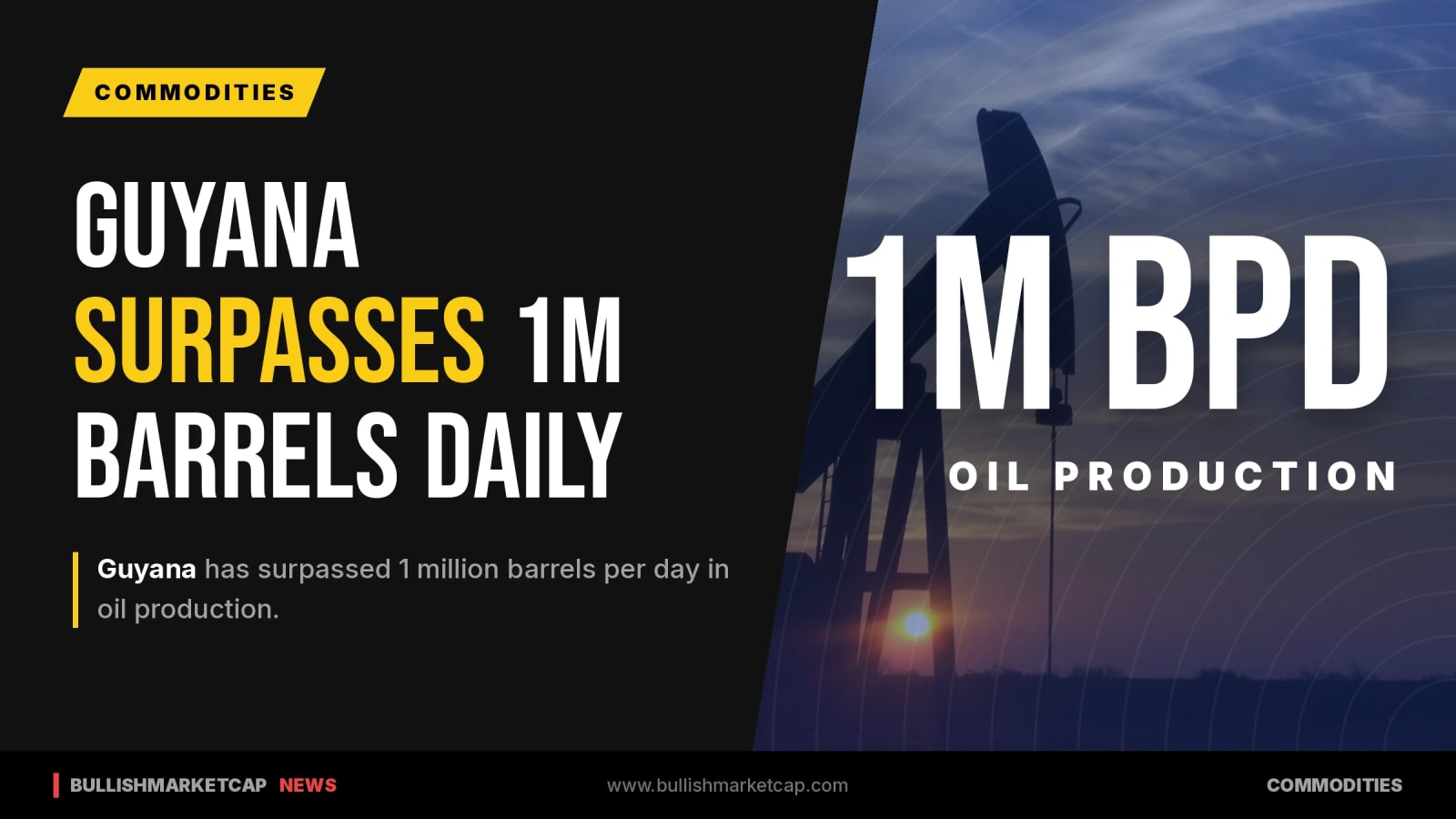 Guyana Surpasses 1 Million Barrels Per Day Oil Production