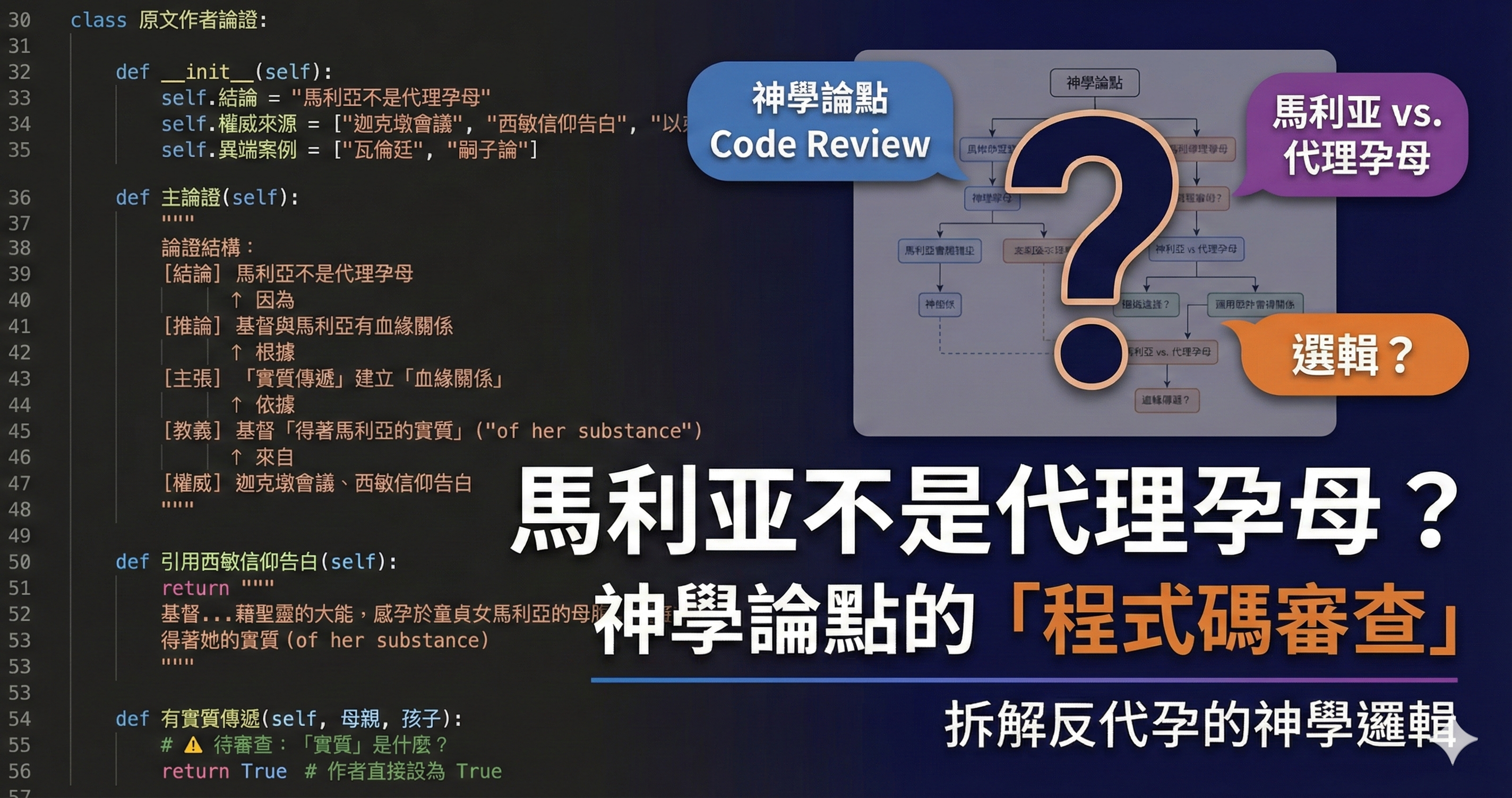 「馬利亞不是代理孕母」論證的完整 Code Review