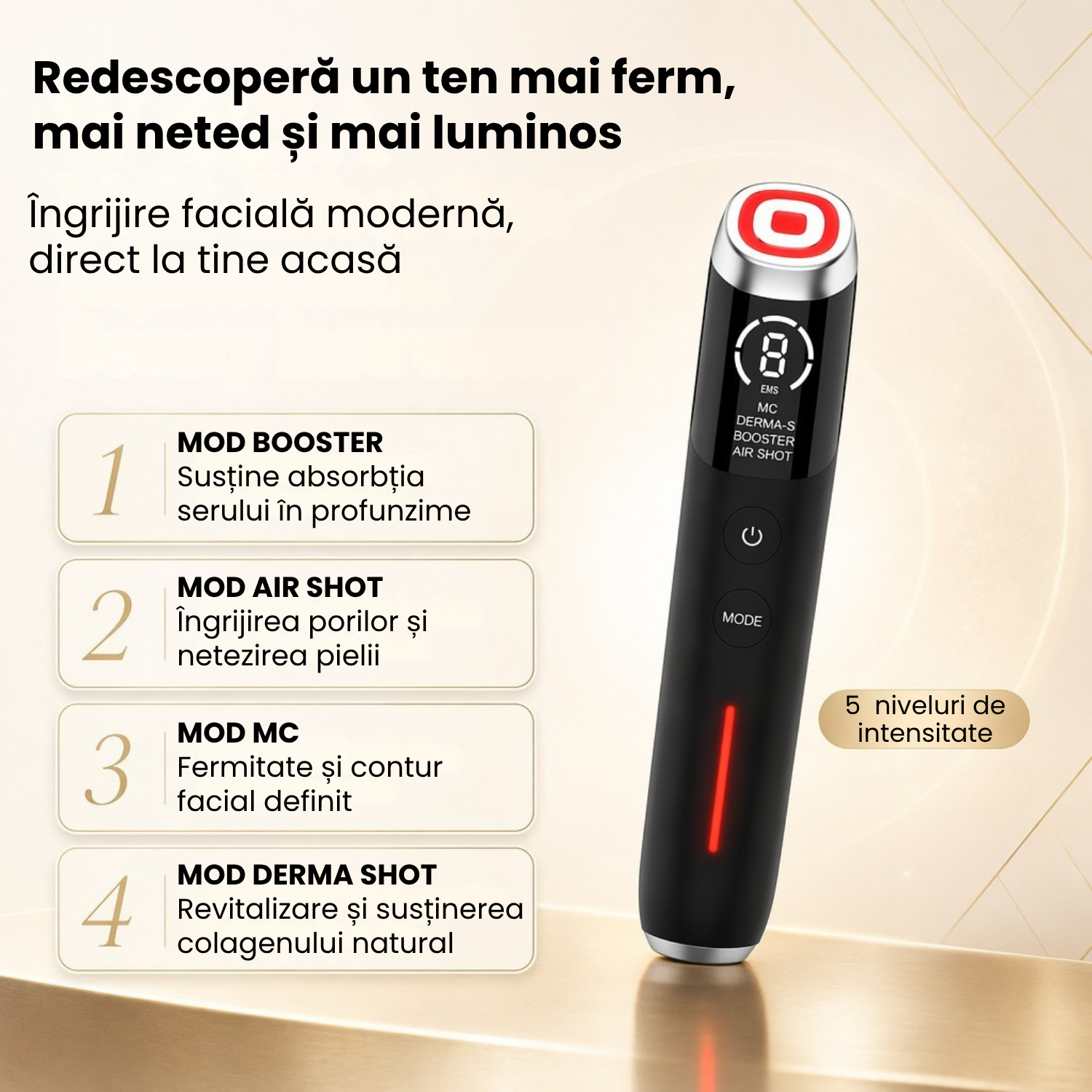 Imagine nr. 1 - StfTauc Lumi Booster 4D aparat facial multifunctional