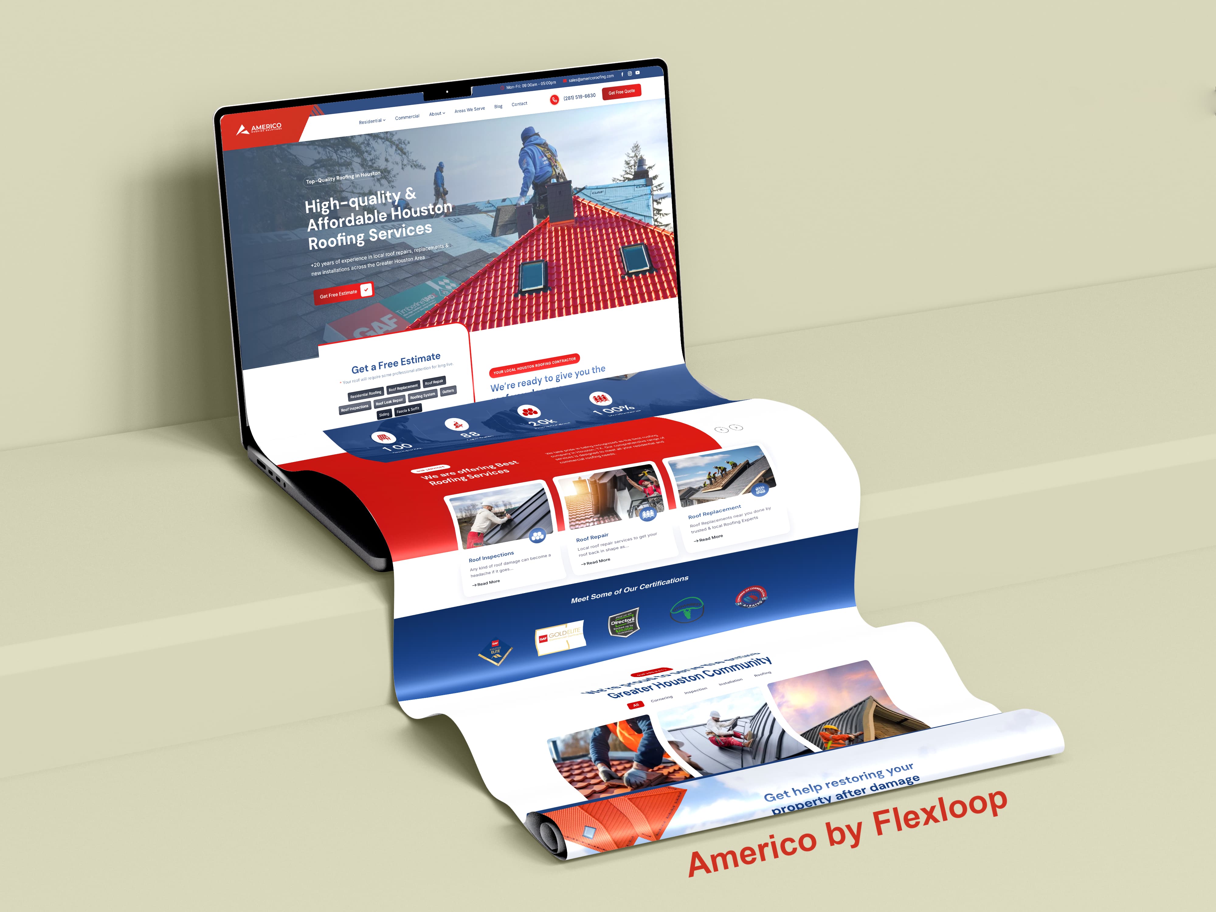 Americo Roofing project showcase