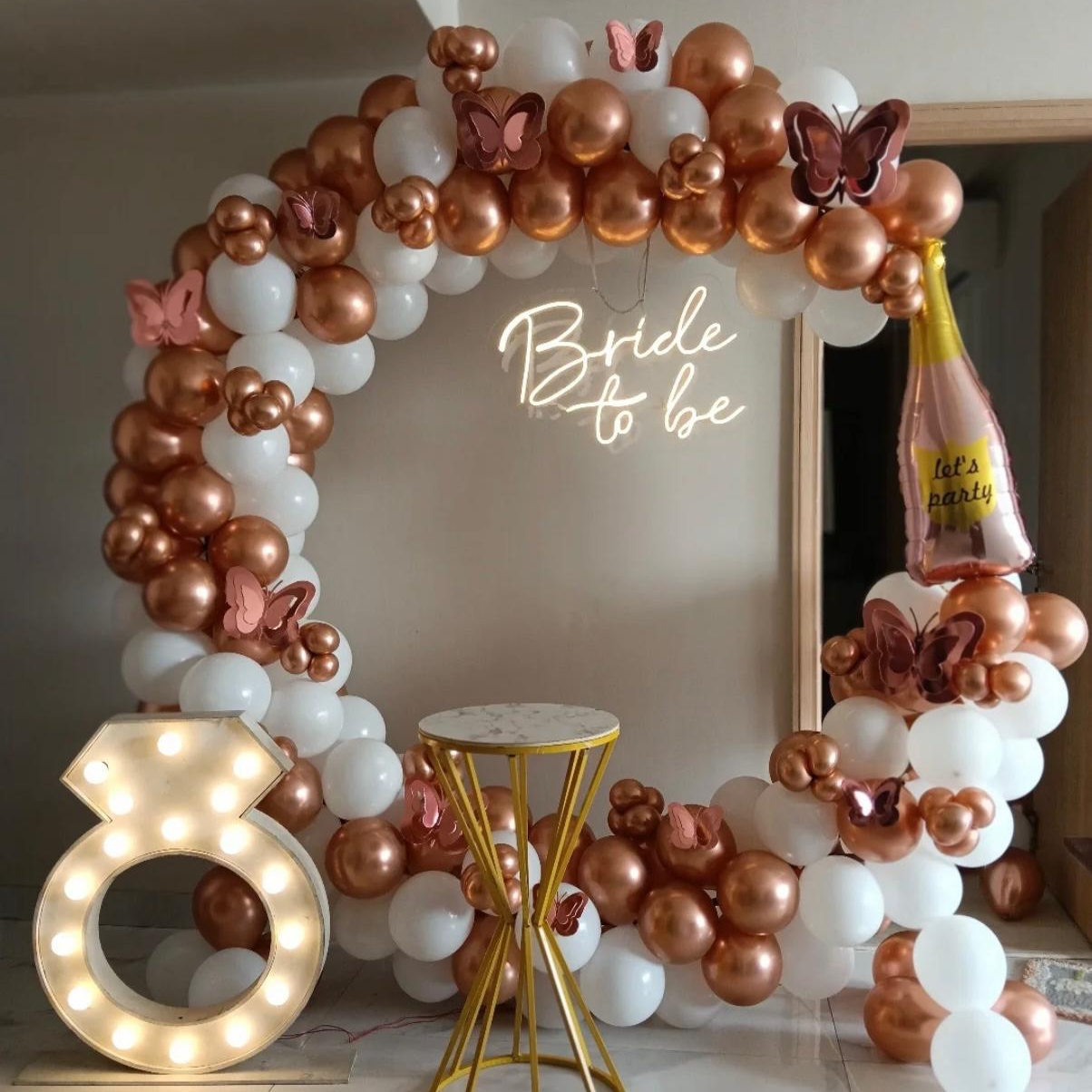Bride to be decoration ring setup 