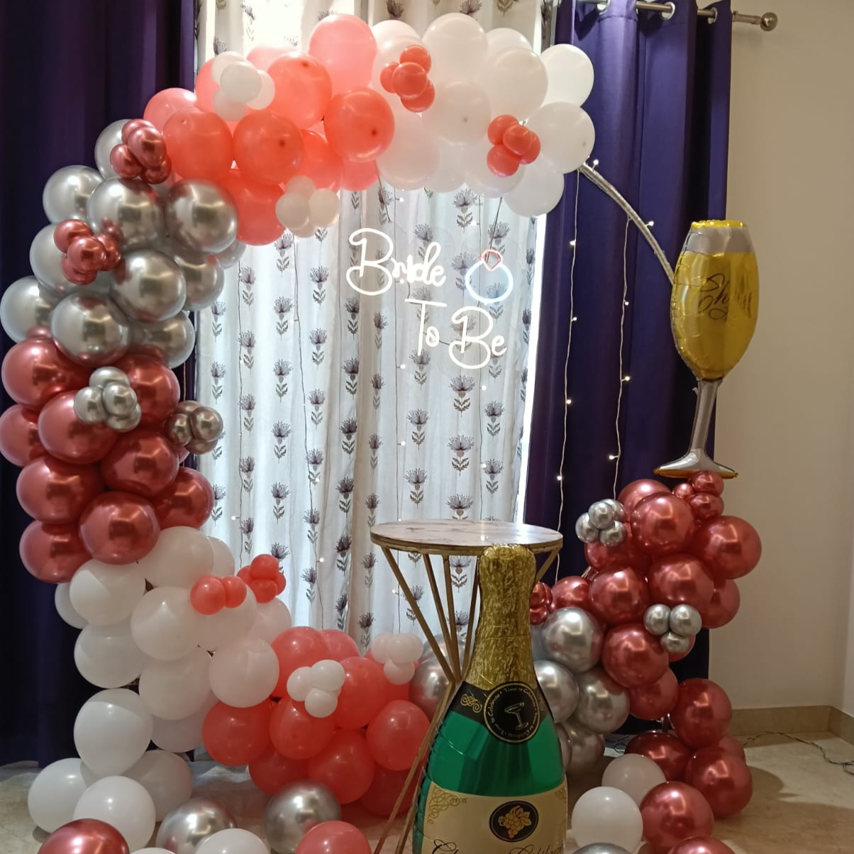 Bride to be decoration for ring setup 