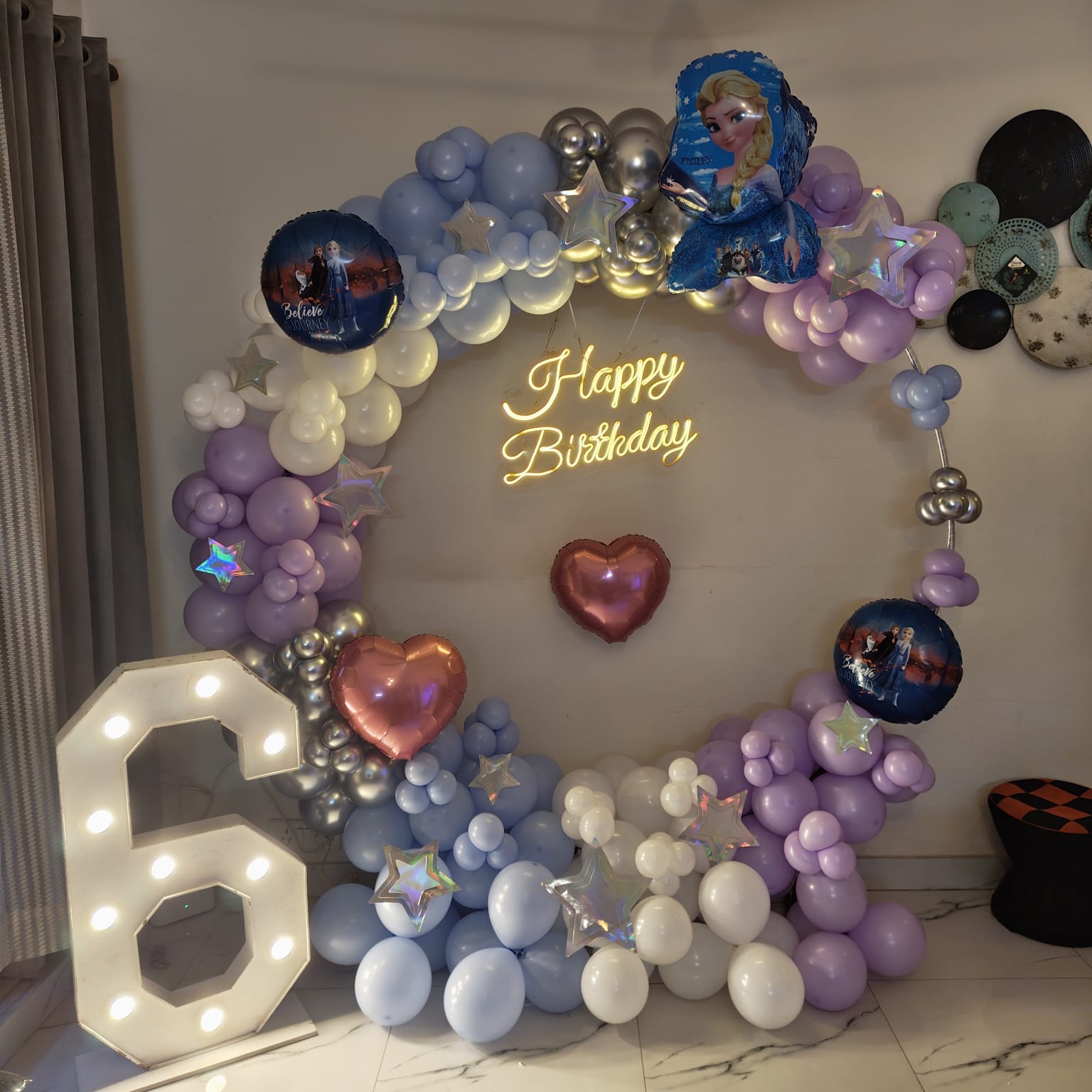 Frozen theme birthday decoration 