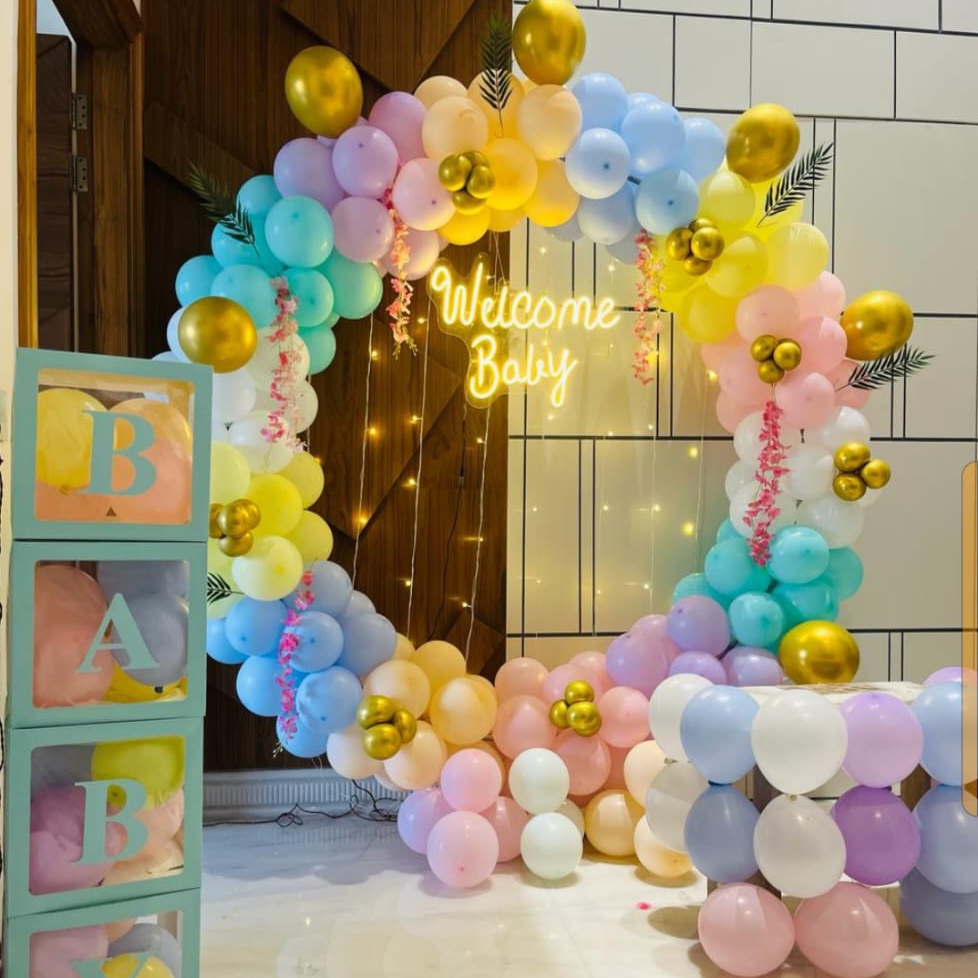 Welcome baby ballons decoration 