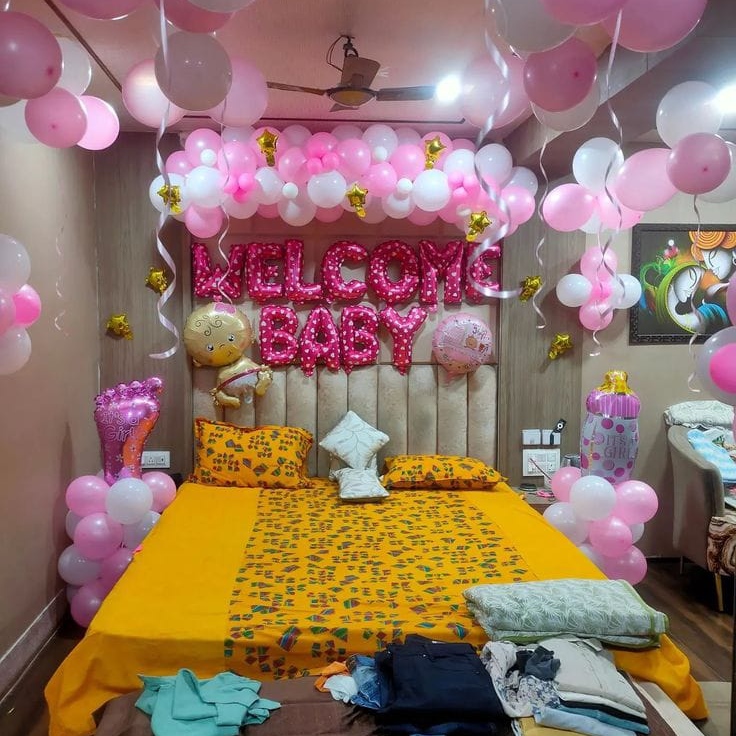 Welcome baby room decoration for girl's 