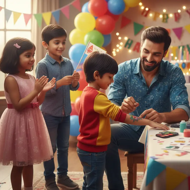 Tatto Artist for kid's birthday party 