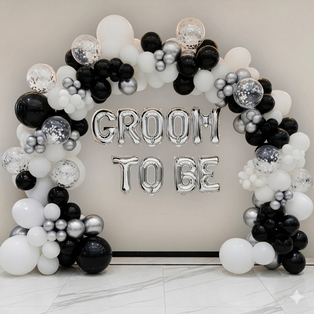 Groom to be decoration arch setup 