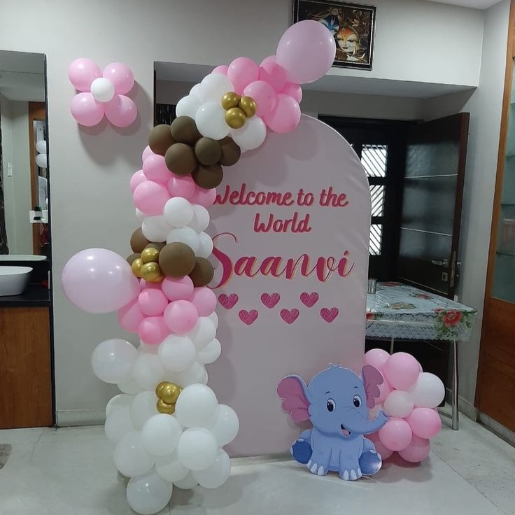Welcome baby decoration Usep setup 