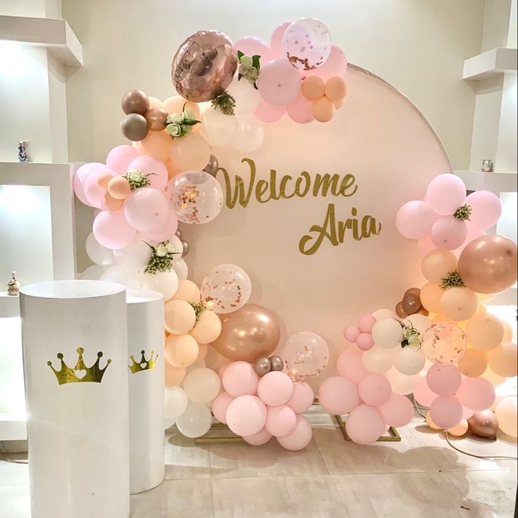 Welcome baby decoration for girl 