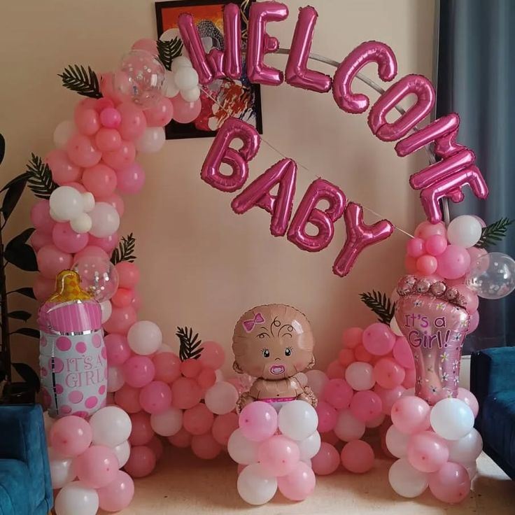 Welcome baby decoration for girl