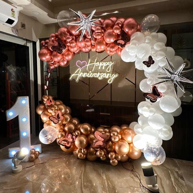 Anniversary Decoration Ring setup 