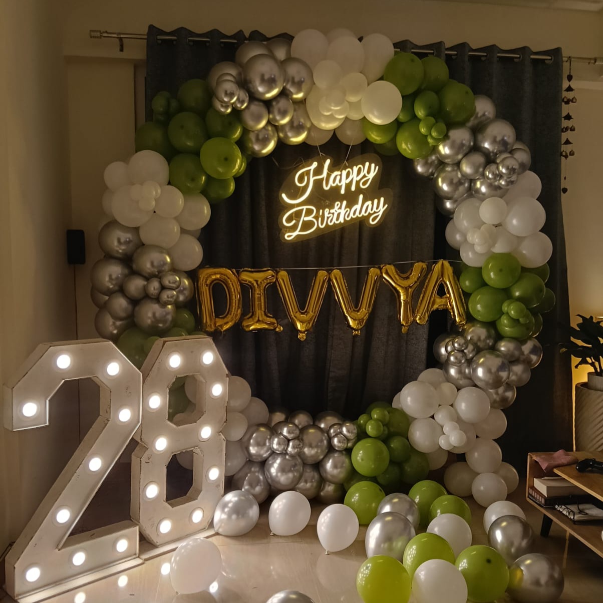 Birthday decoration for ring setup 