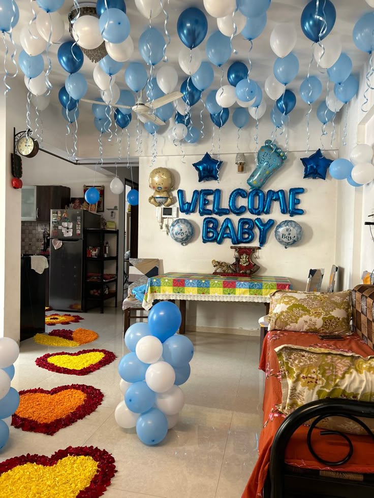 Welcome baby decoration Arch setup 