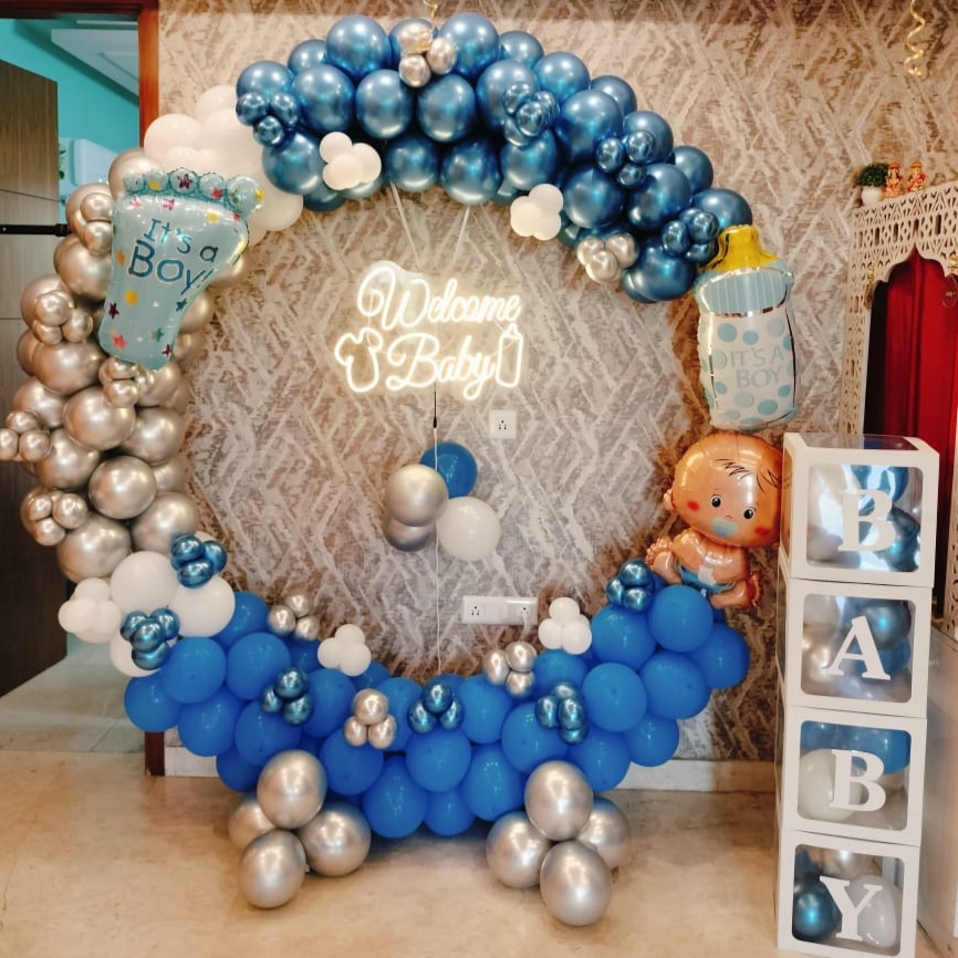 Welcome baby Ring decoration setup 