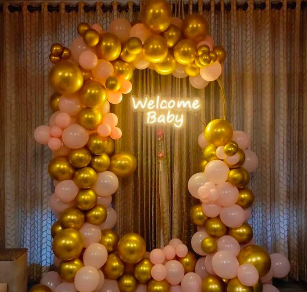 Welcome baby decoration U shape ring setup 