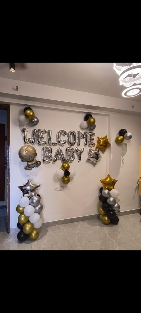 Welcome baby decoration simple and beautiful 