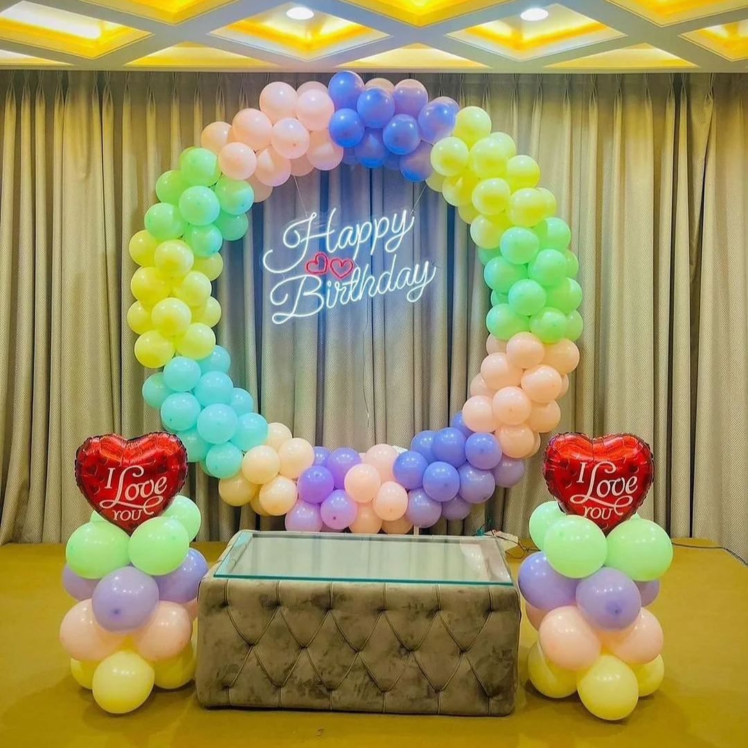 Birthday decoration ring setup 💖