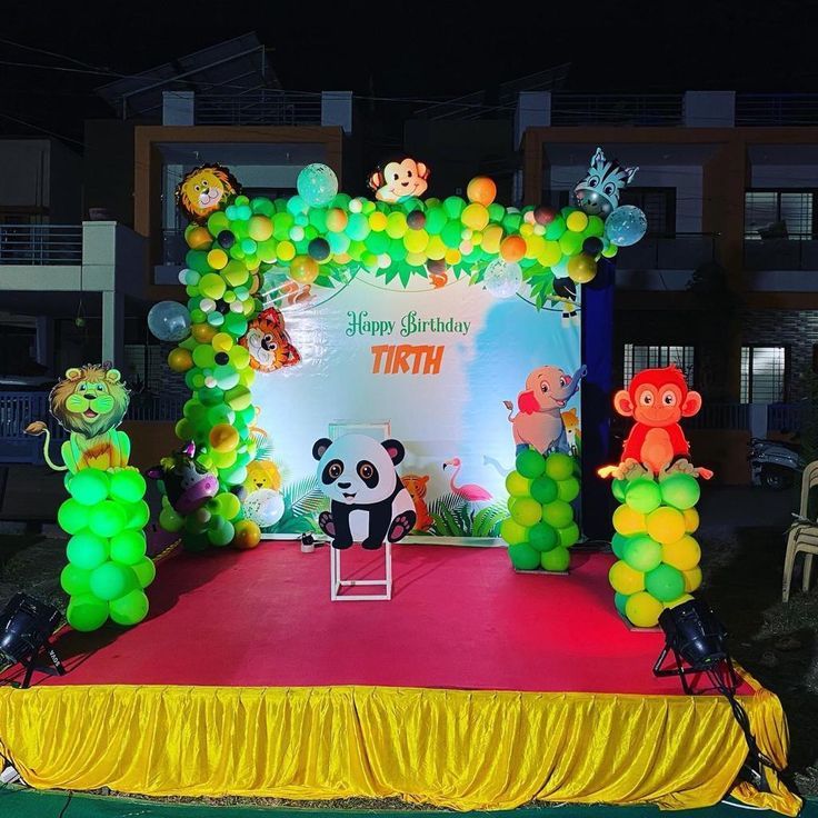 Kids Birthday decoration with backdrop 