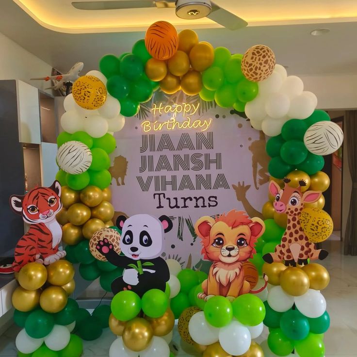 Jungle theme decoration for kids birthday 