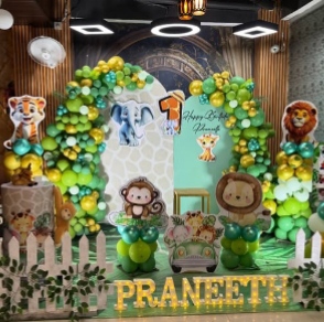 Jungle theme banquet decoration for kids birthday 