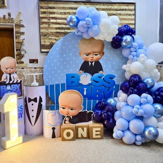 Baby Boss decoration for kids birthday party (Ring setup with backdrop)