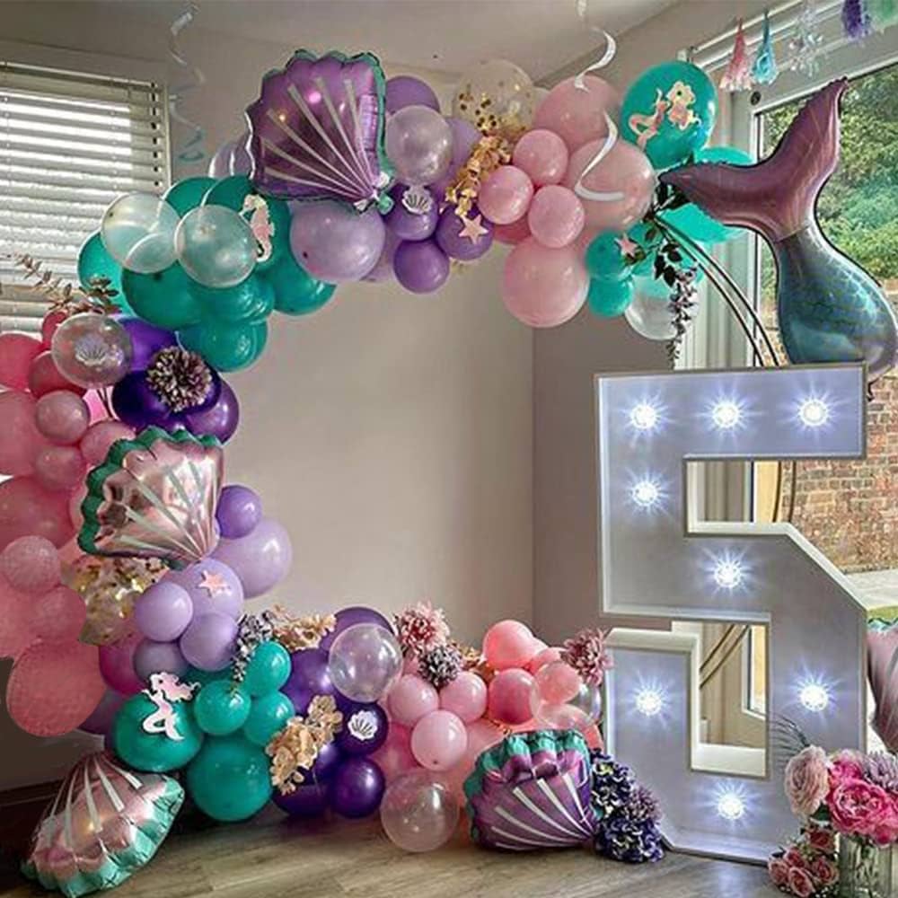 Ring setup Mermaid theme decoration for kid's birthday party 