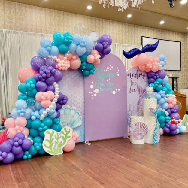 Mermaid theme decoration for kid's birthday party 