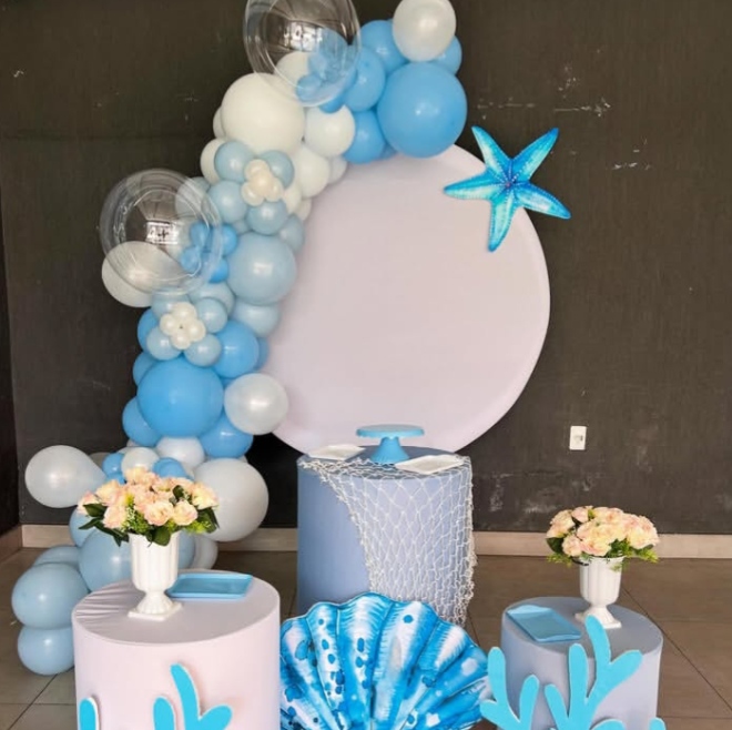 Cute and beautiful Mermaid theme decoration for kid's birthday party 