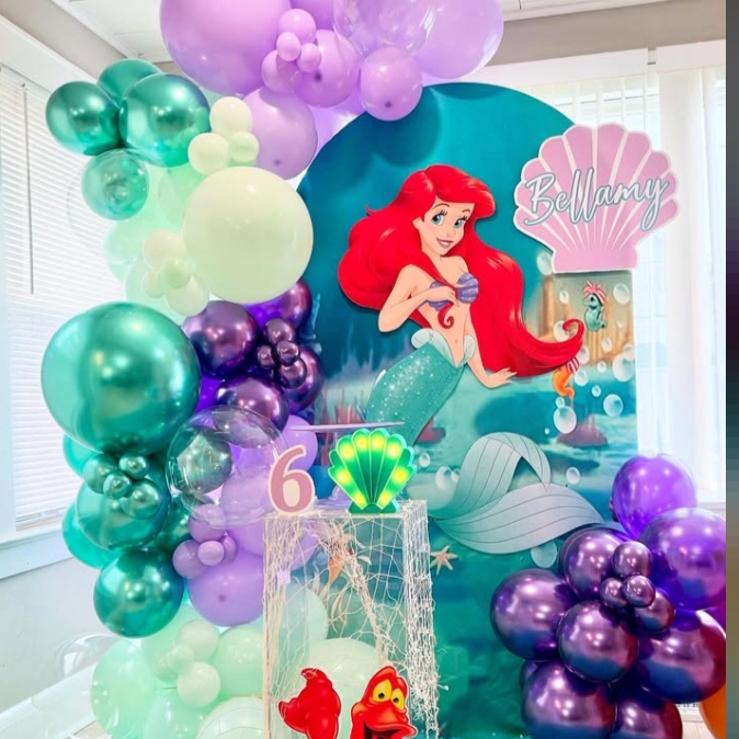 Mermaid theme decoration for kid's birthday party 