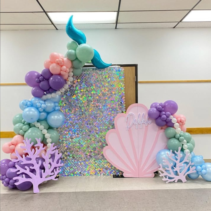Mermaid theme decoration for kid's birthday party 