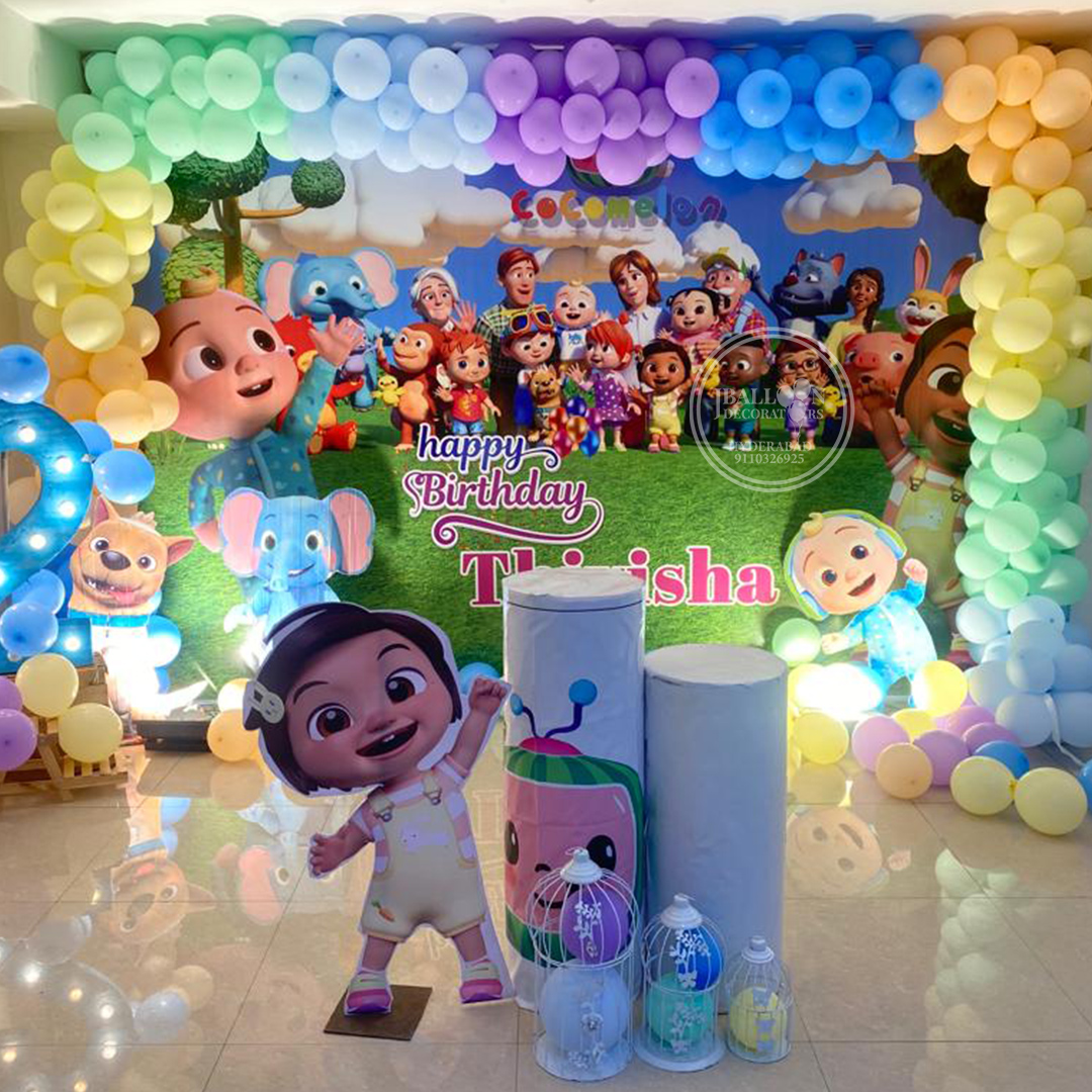 Cocomelon theme for kids birthday decoration