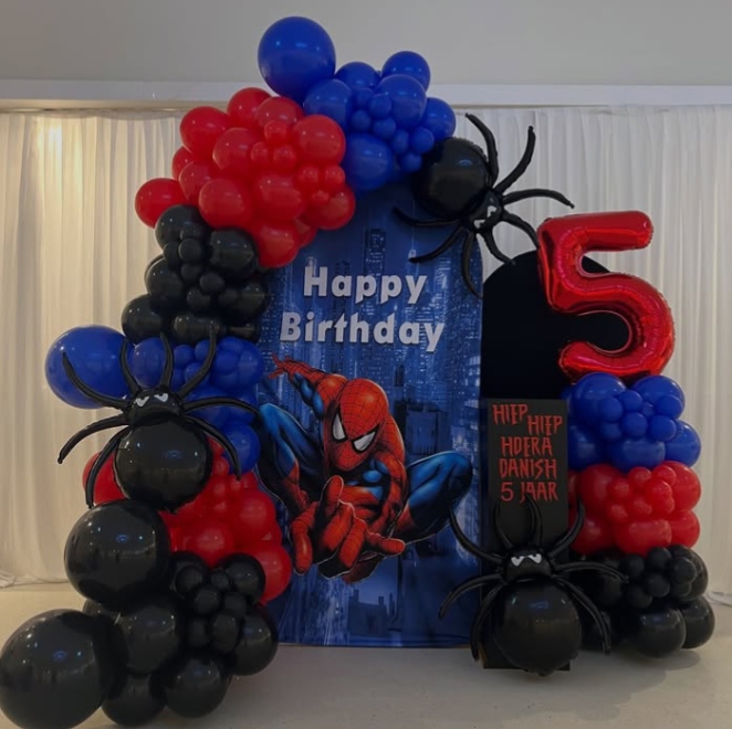 U shape Ring set Spiderman theme decoration for kids birthday party 